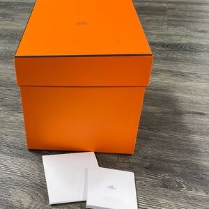 Hermes Orange Gift Box with White Cards